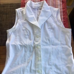 Calvin Klein sleeveless dress shirt sz 2
